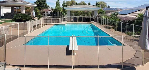 Premier pool fence installed